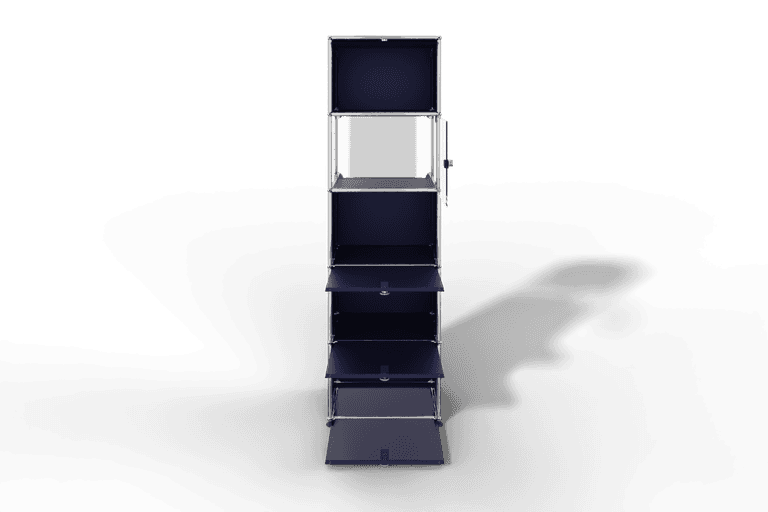 USM Haller schmales Regal mit Glasabteil Produktbild