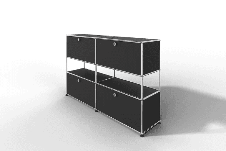 USM Haller Highboard mit 4 Klapptüren und offener Ebene Produktbild