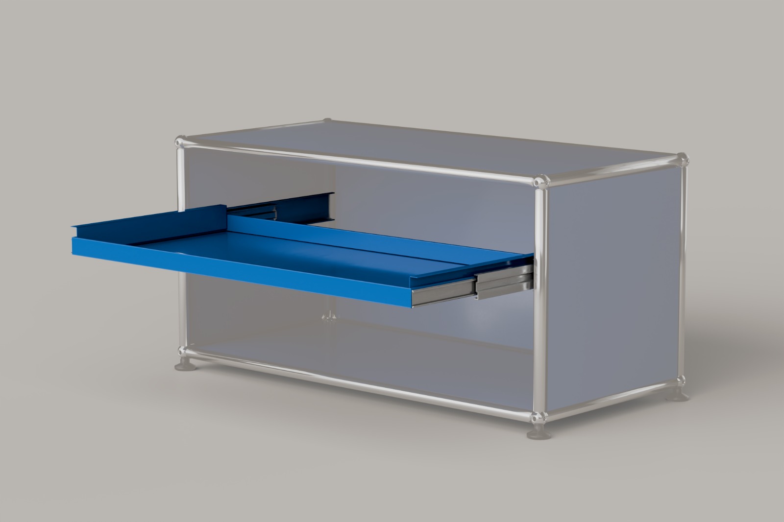 USM Haller Ausziehtablar, 750x350 Graphitschwarz, komplettes Set Gebrauchtware