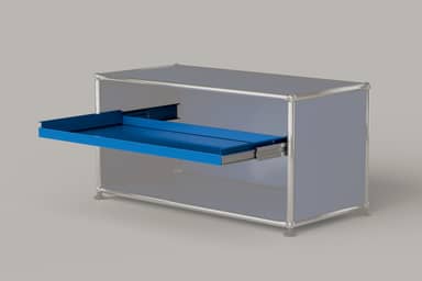 USM Haller Ausziehtablar, 750x350 Graphitschwarz, komplettes Set Gebrauchtware Produktbild