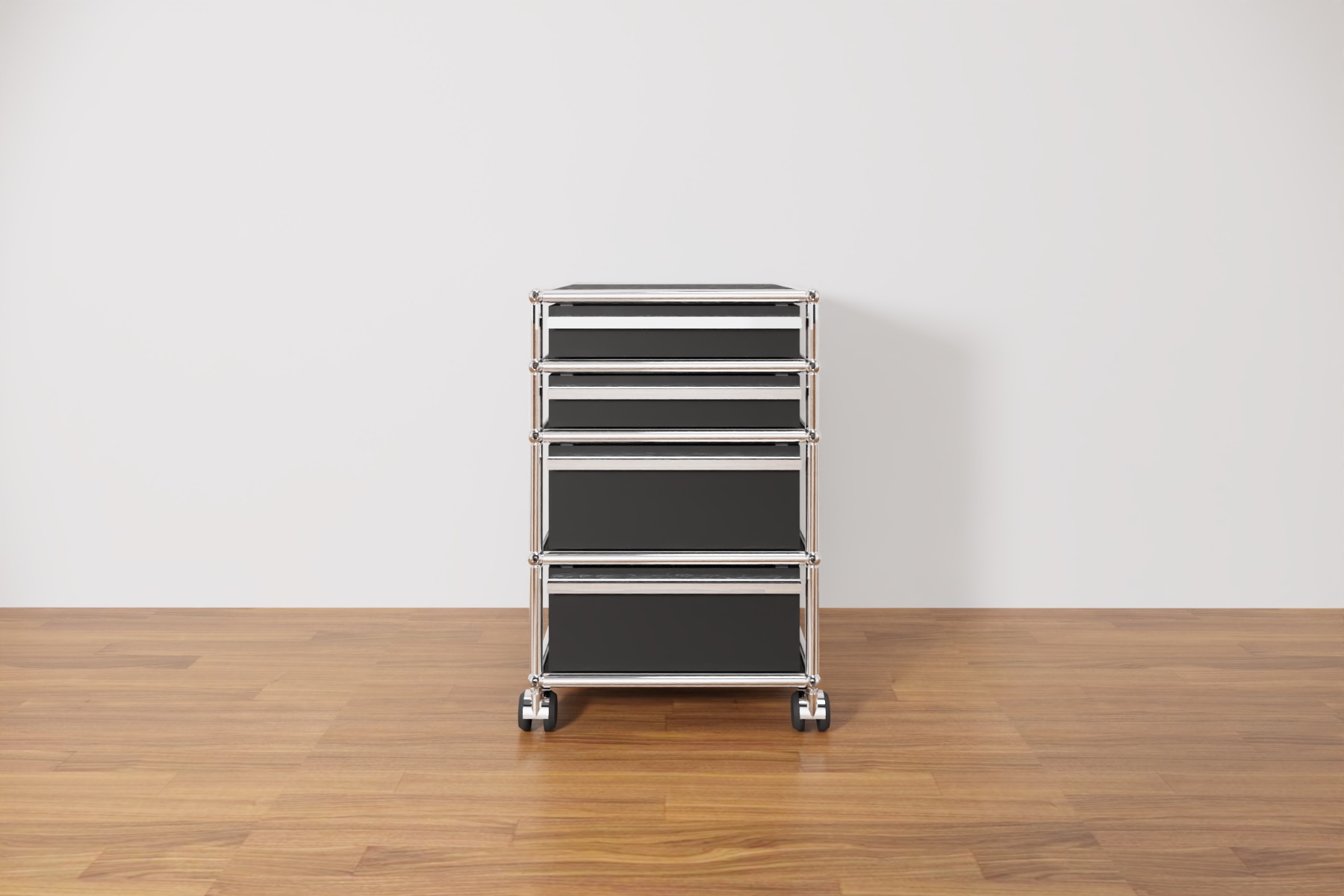 USM Rollcontainer mit 4 Schüben in graphitschwarz Produktbild