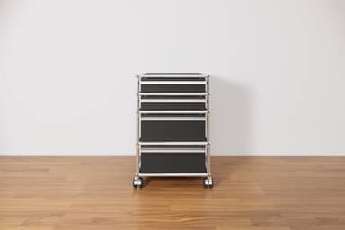 USM Rollcontainer mit 4 Schüben in graphitschwarz Produktbild