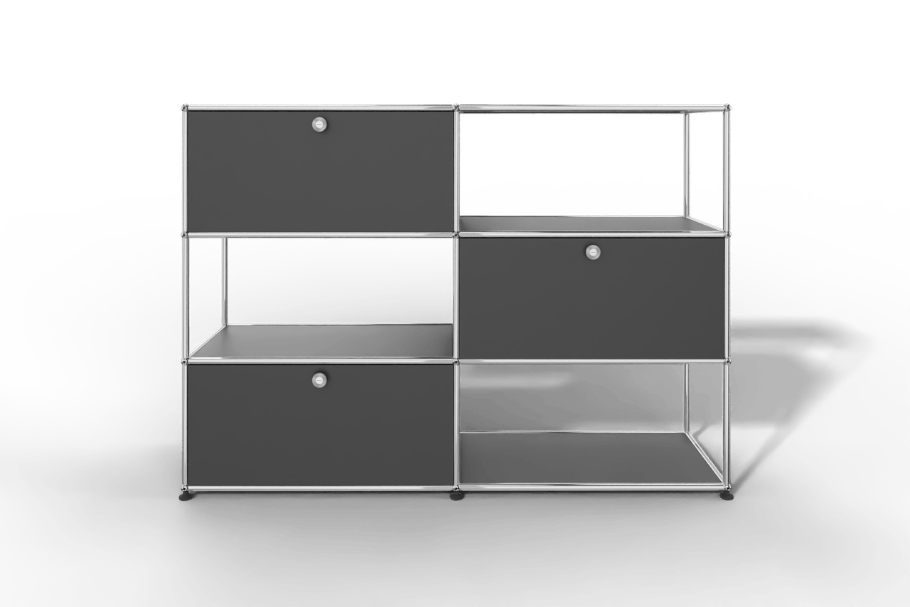 USM Haller Highboard/Raumteiler, 3 offene Elemente, 3 Klapptüren Produktbild