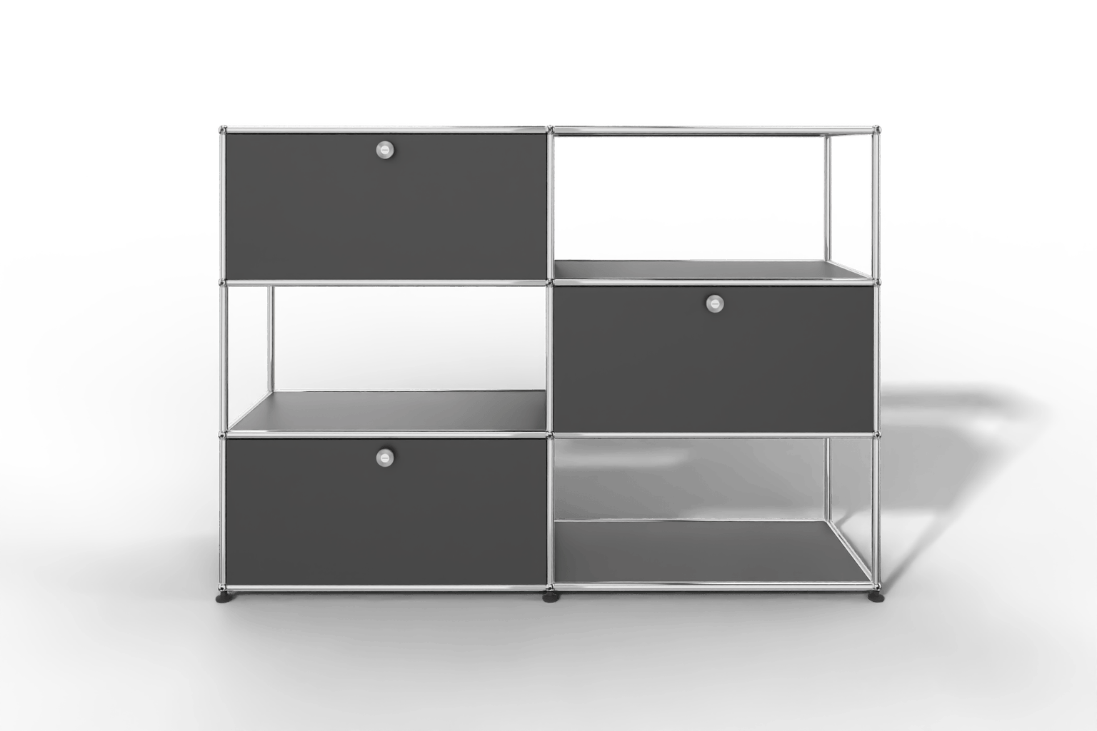 USM Haller Highboard/Raumteiler, 3 offene Elemente, 3 Klapptüren Produktbild