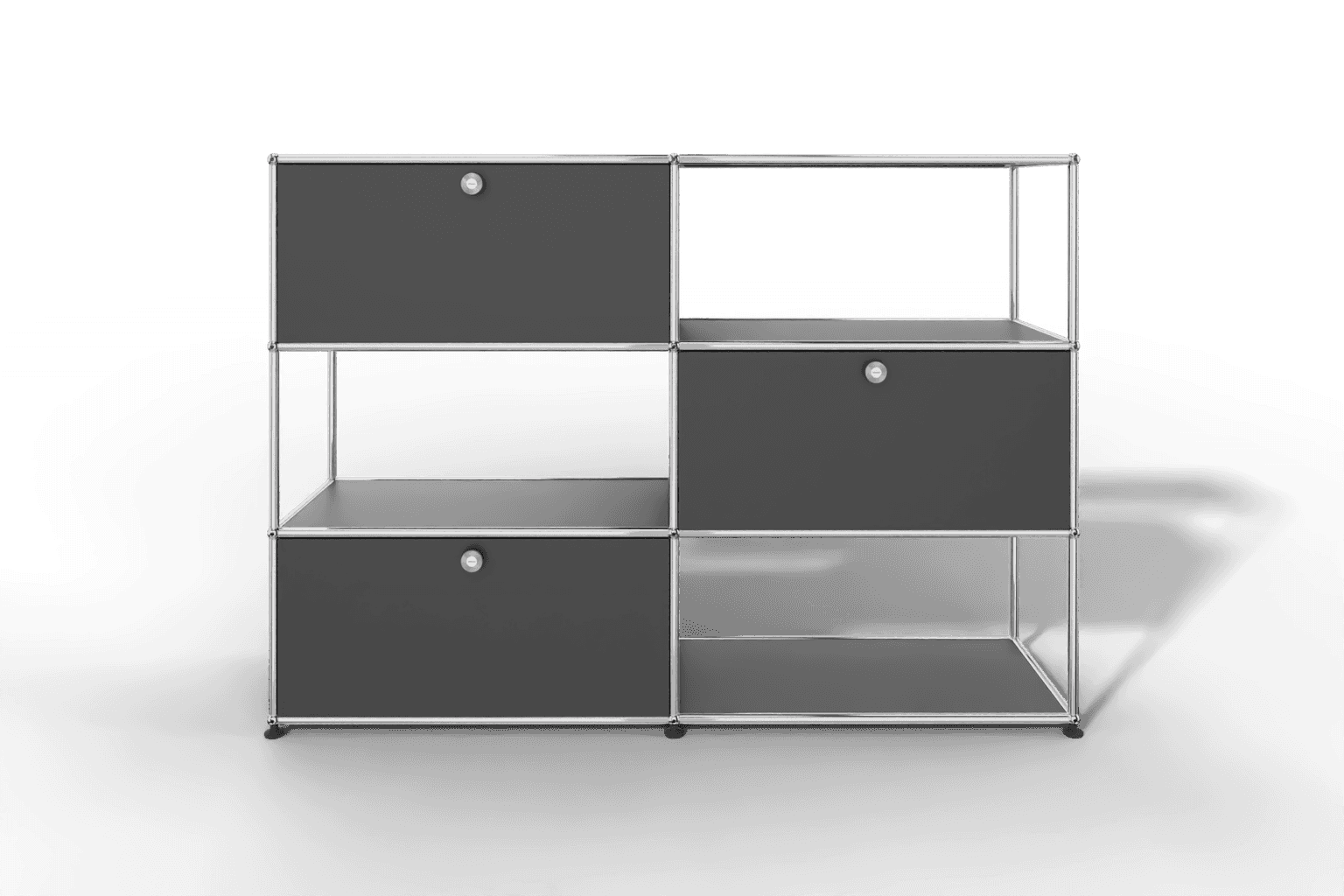USM Haller Highboard/Raumteiler, 3 offene Elemente, 3 Klapptüren Produktbild