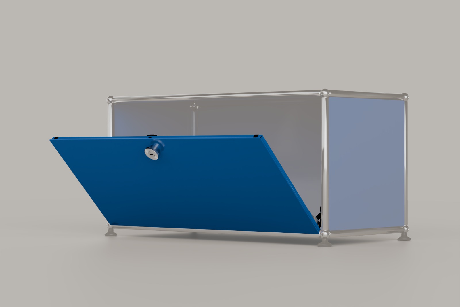 USM Haller Klapptüre, 750x350, komplettes Set Gebrauchtware in Graphitschwarz