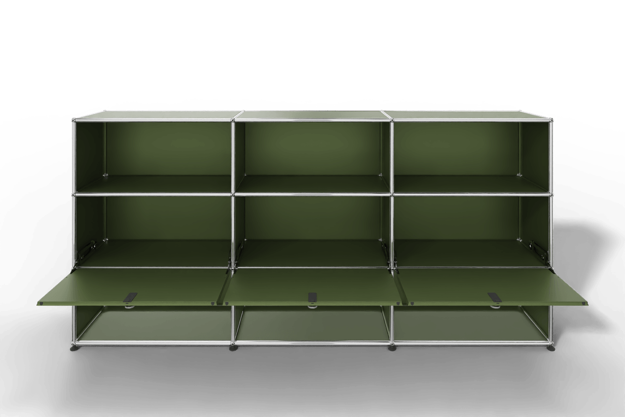 USM Haller Highboard mit 3 Klapptüren und 6 offenen Fächern Produktbild