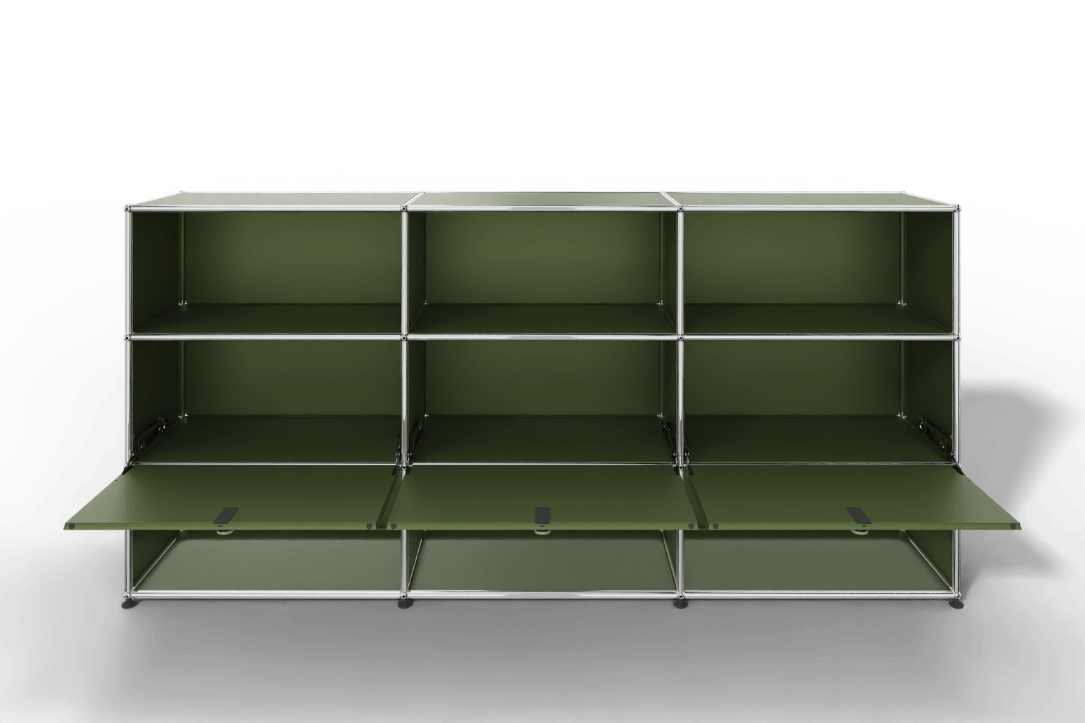 USM Haller Highboard mit 3 Klapptüren und 6 offenen Fächern Produktbild