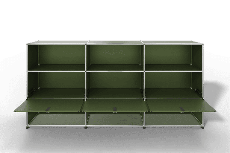 USM Haller Highboard mit 3 Klapptüren und 6 offenen Fächern Produktbild