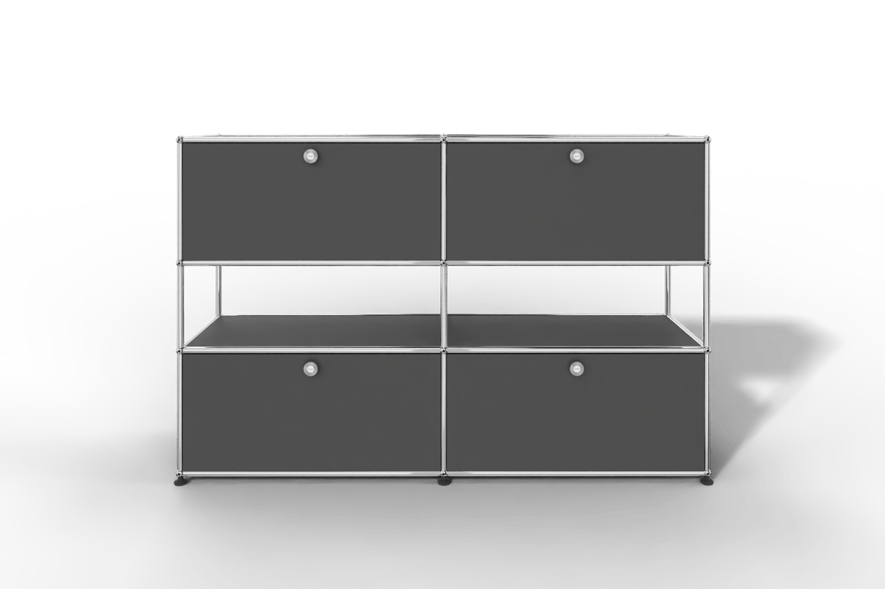 USM Haller Highboard mit 4 Klapptüren und offener Ebene Produktbild