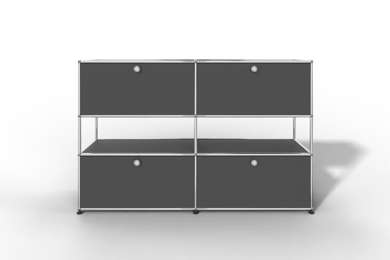 USM Haller Highboard mit 4 Klapptüren und offener Ebene Produktbild