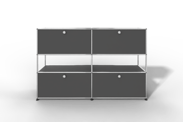 USM Haller Highboard mit 4 Klapptüren und offener Ebene