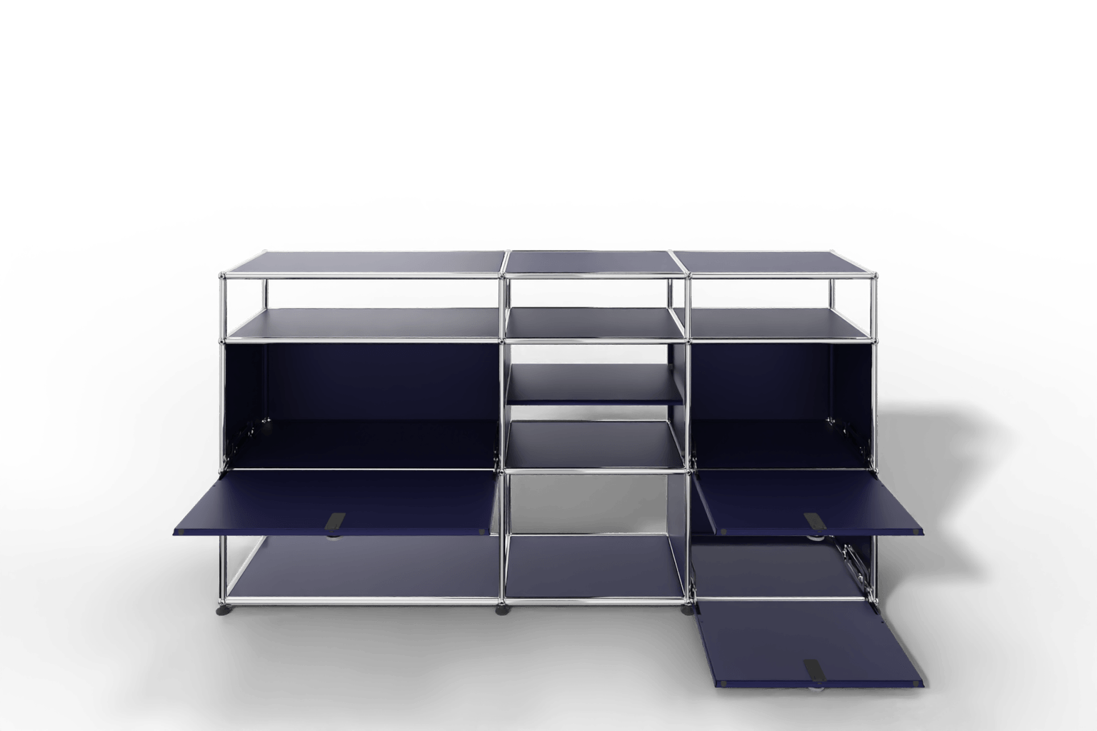 Sideboard mit offenen Elementen und Klapptüren Produktbild