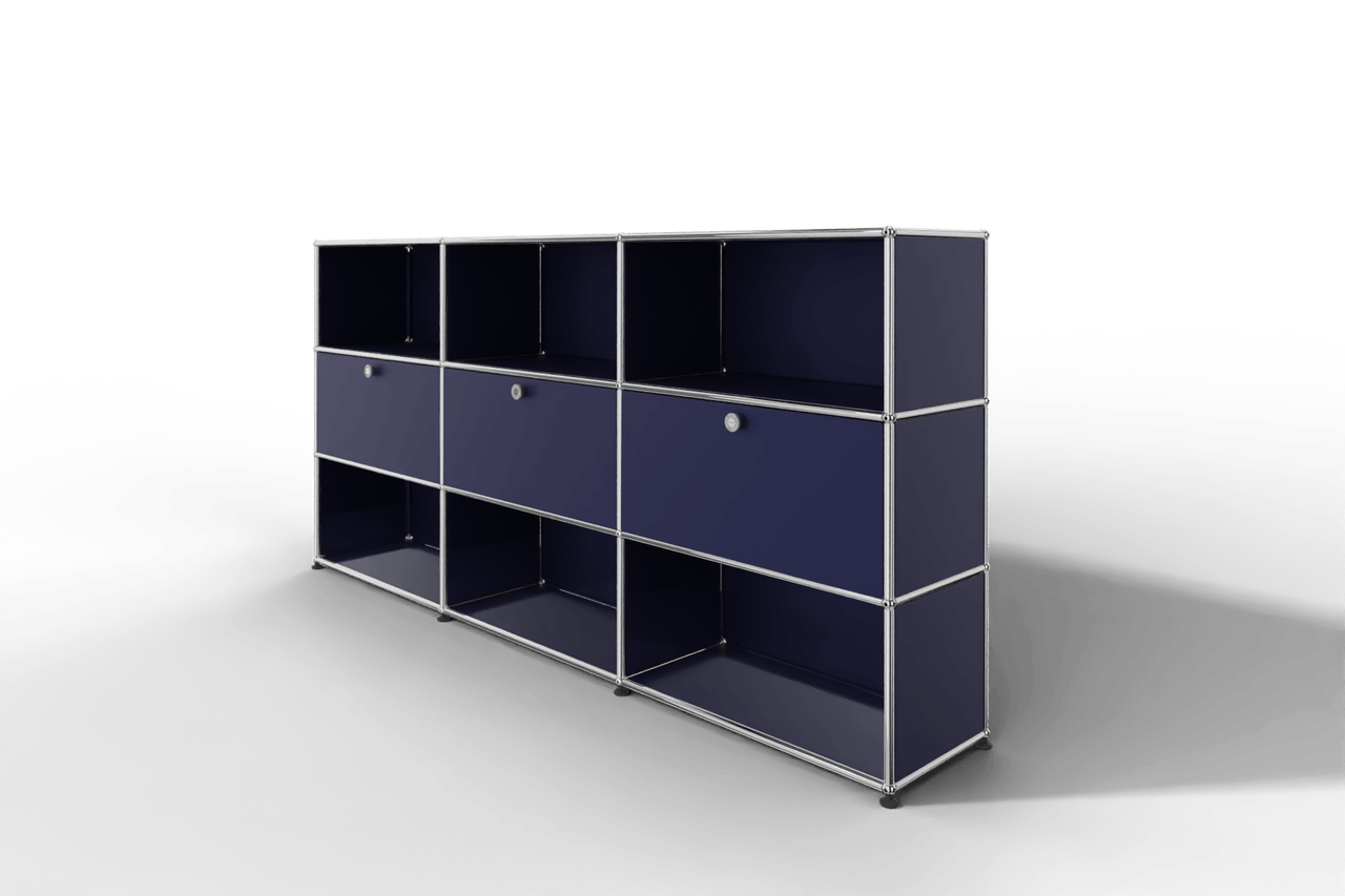 USM Haller Highboard mit 3 Klapptüren und 6 offenen Fächern Produktbild
