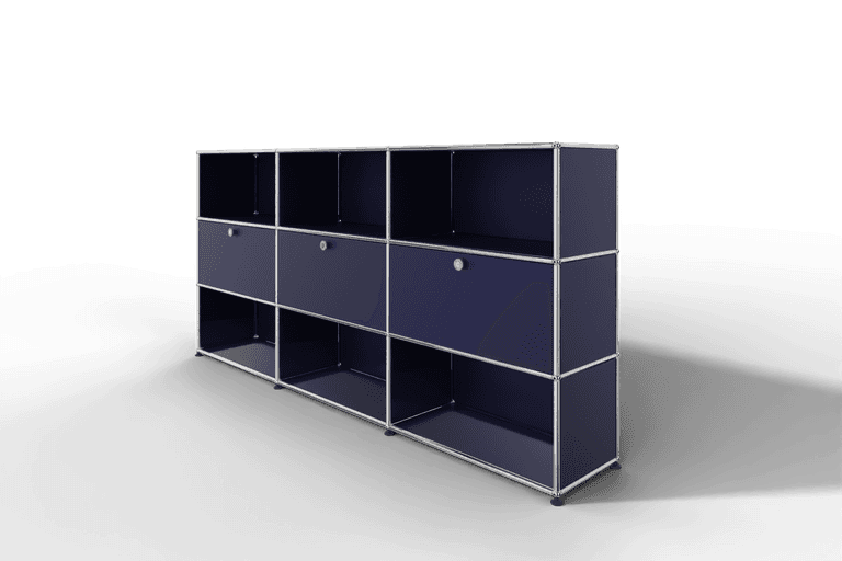 USM Haller Highboard mit 3 Klapptüren und 6 offenen Fächern Produktbild