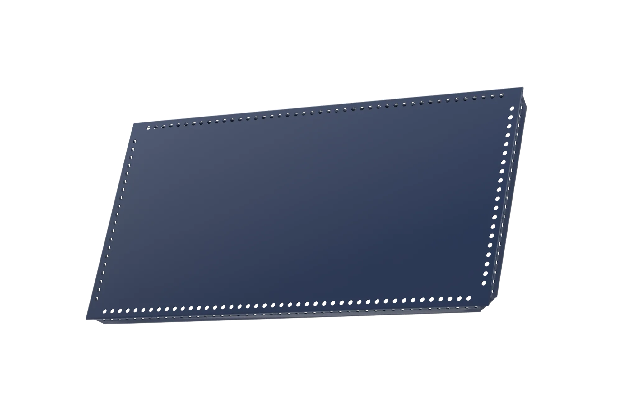 USM Haller Tablar Gelocht Stahlblau 500x250 Produktbild