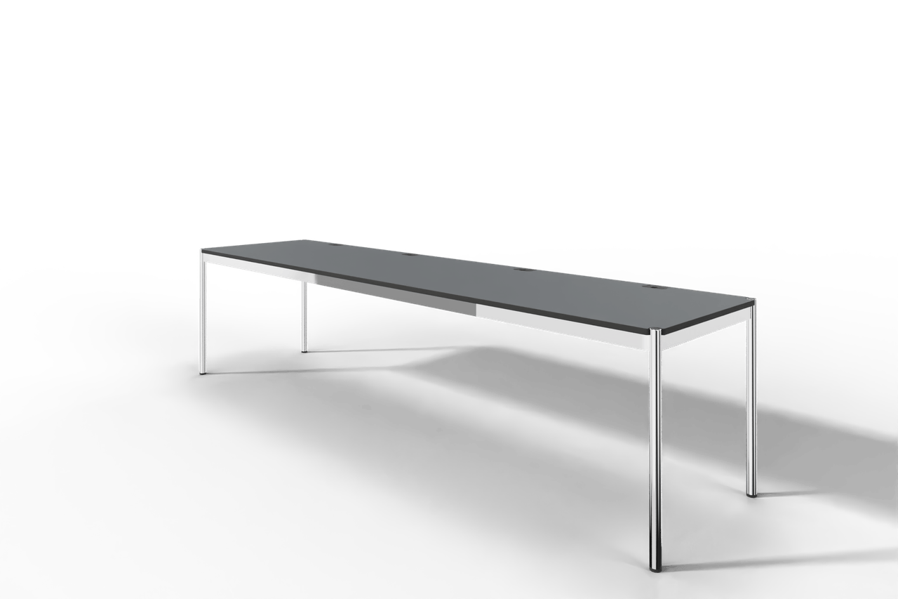 USM Haller Tisch Plus,Tiefe 750 mm, Oberfläche Linoleum Produktbild