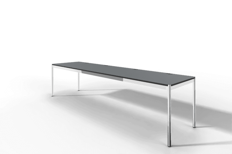 USM Haller Tisch Plus,Tiefe 750 mm, Oberfläche Linoleum Produktbild