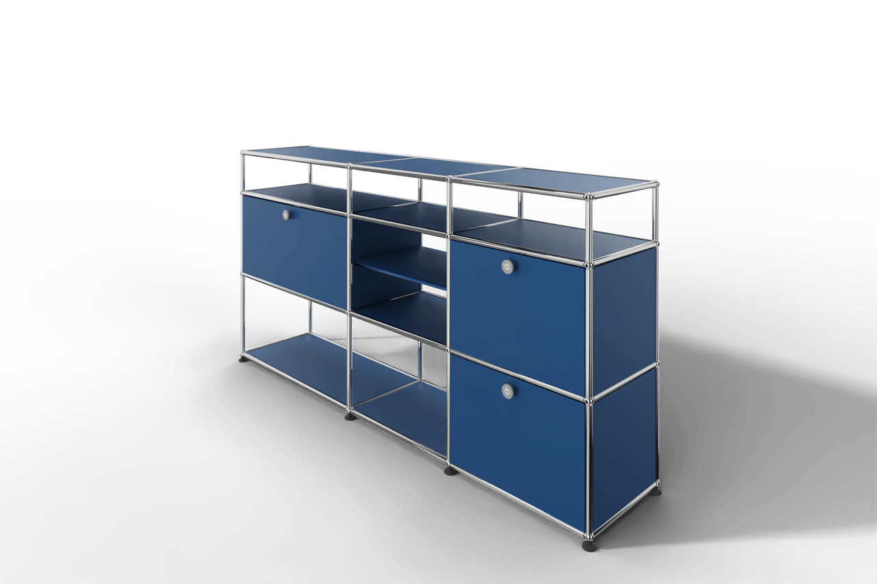 Sideboard mit offenen Elementen und Klapptüren Produktbild