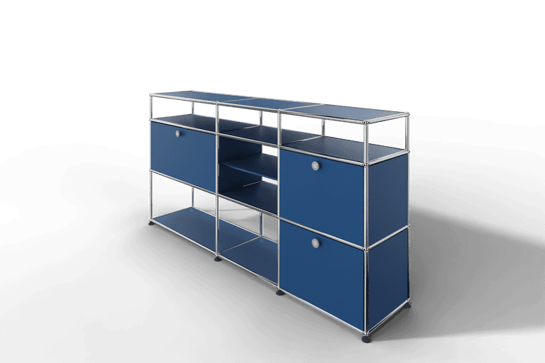 Sideboard mit offenen Elementen und Klapptüren Produktbild
