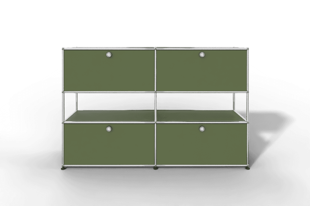Highboard mit 4 Klapptüren und offener Ebene