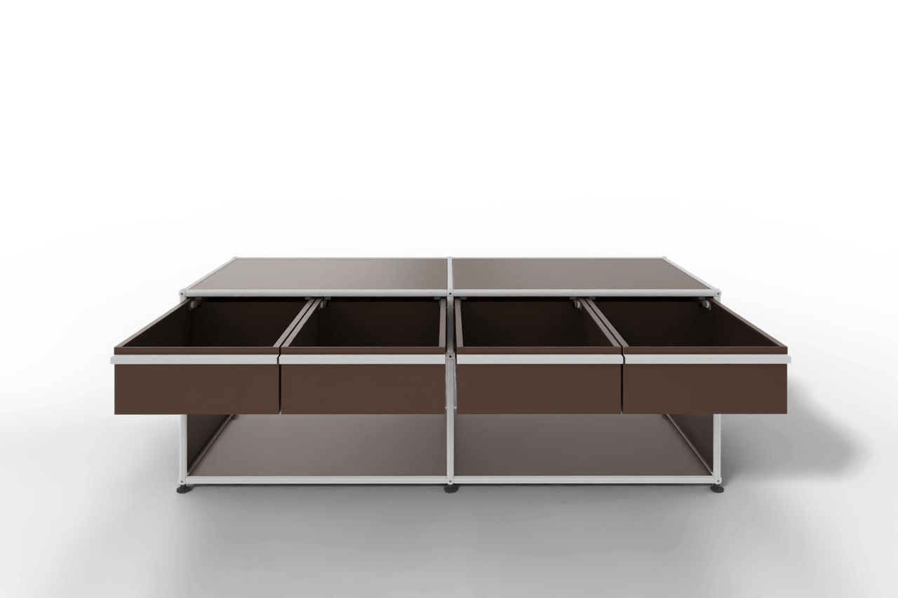 USM Haller Sideboard, mit 4 Schubladen A6 und 2 offenen Fächern. Tiefe 50 cm. Produktbild