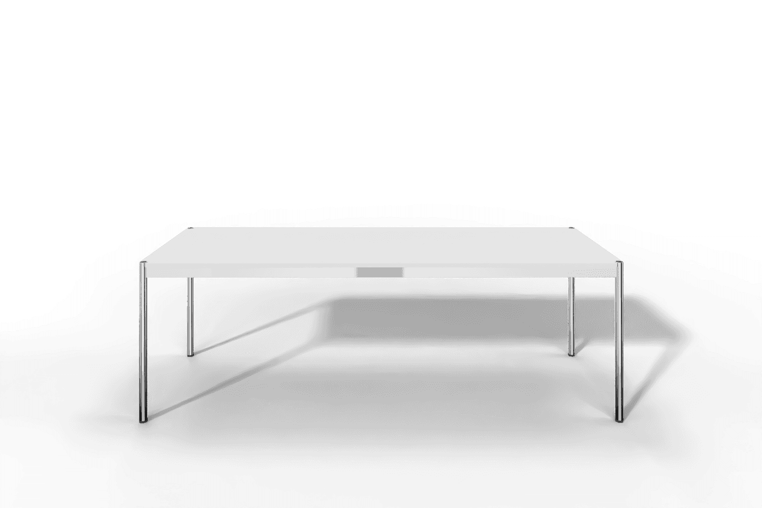 USM Haller Tisch, Tiefe 750 mm, MDF pulverbeschichtet reinweiss, Länge wählbar Produktbild