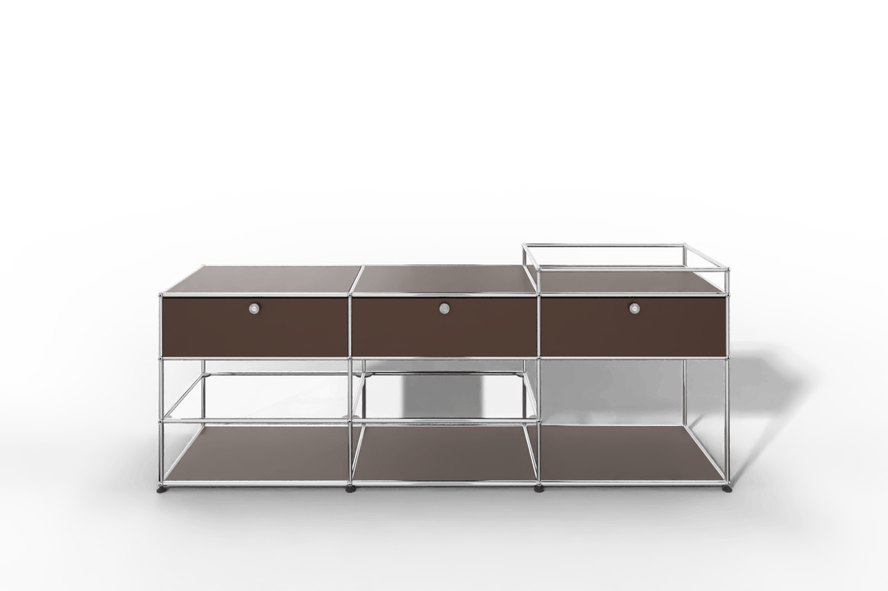 Sideboard mit 3 Klapptüren und offenen Fächern Produktbild