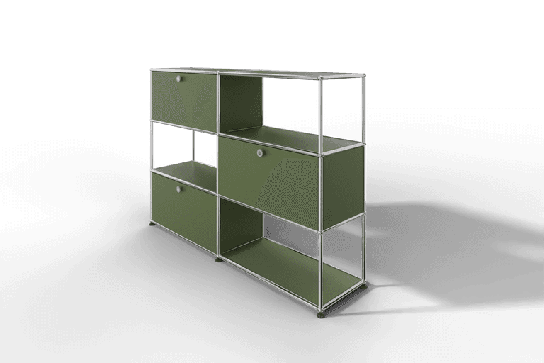 USM Haller Highboard/Raumteiler, 3 offene Elemente, 3 Klapptüren Produktbild