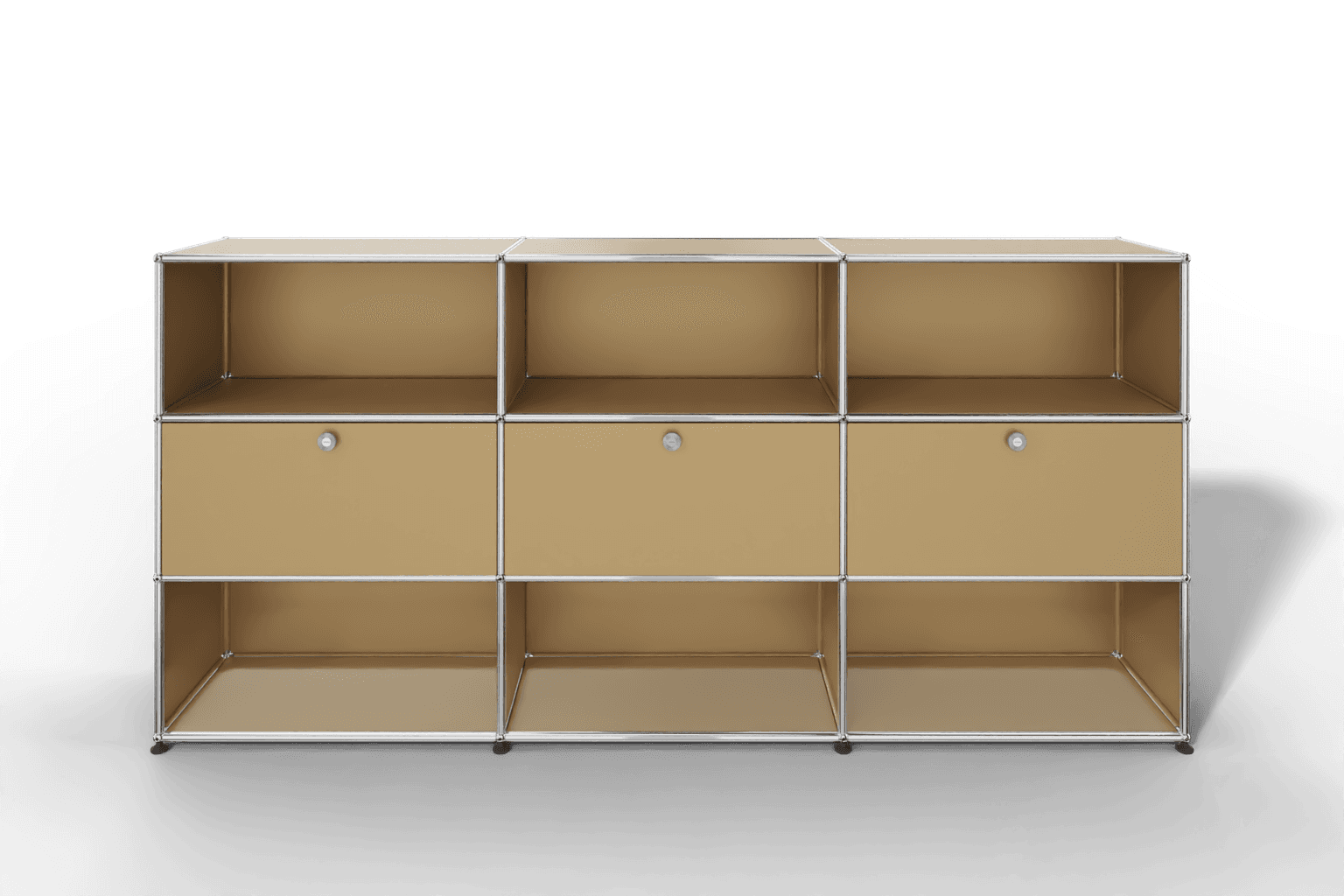 USM Haller Highboard mit 3 Klapptüren und 6 offenen Fächern Produktbild
