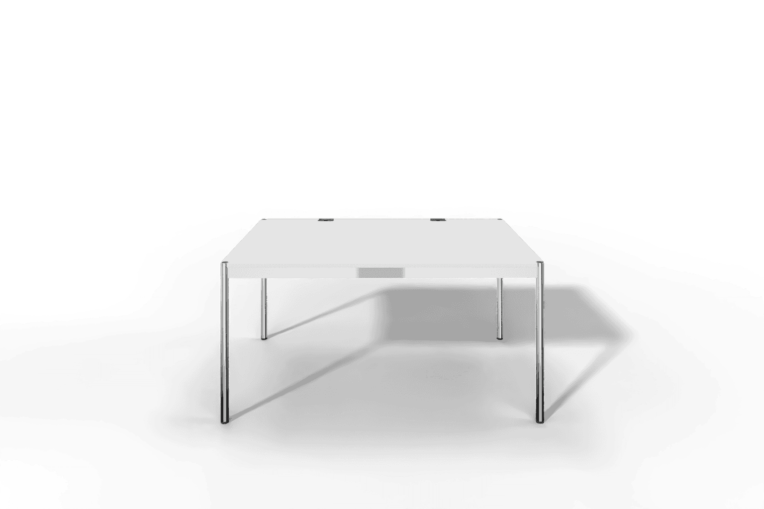 USM Haller Tisch Plus,Tiefe 1000 mm, Oberfläche MDF reinweiss Produktbild