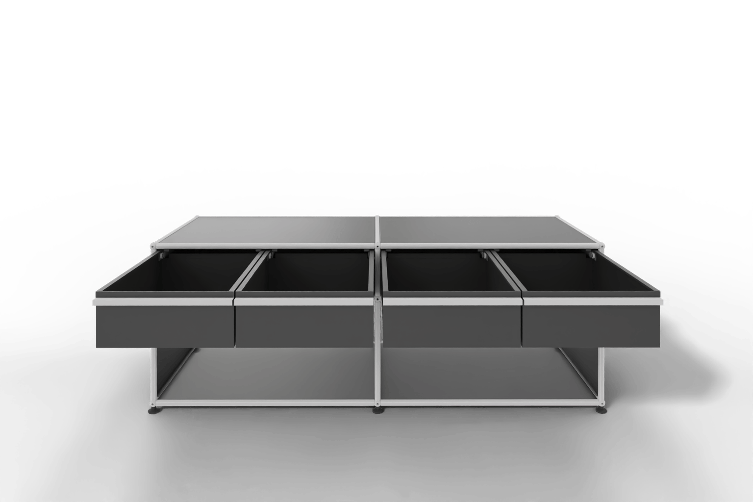 USM Haller Sideboard, mit 4 Schubladen A6 und 2 offenen Fächern. Tiefe 50 cm. Produktbild