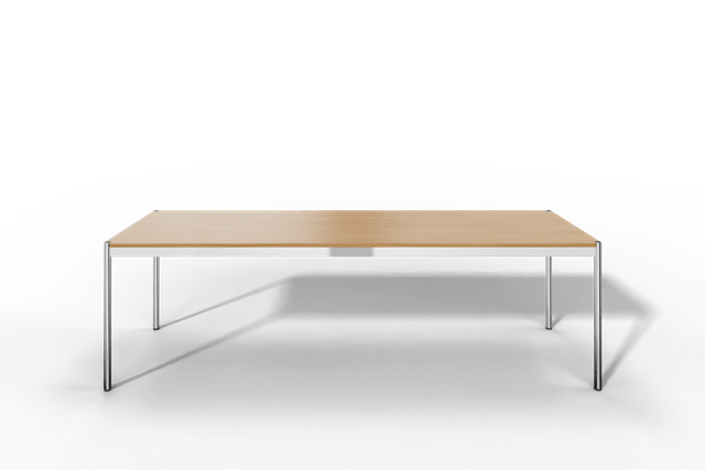 USM Haller Tisch, Tiefe 750 mm, Holz furniert, geölt / lackiert, Oberfläche wählbar, Länge wählbar