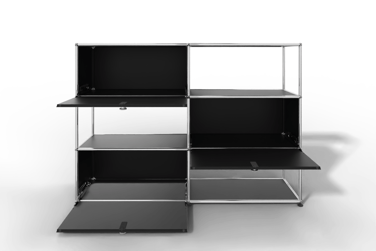 USM Haller Highboard/Raumteiler, 3 offene Elemente, 3 Klapptüren Produktbild