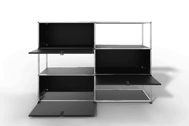 USM Haller Highboard/Raumteiler, 3 offene Elemente, 3 Klapptüren Produktbild