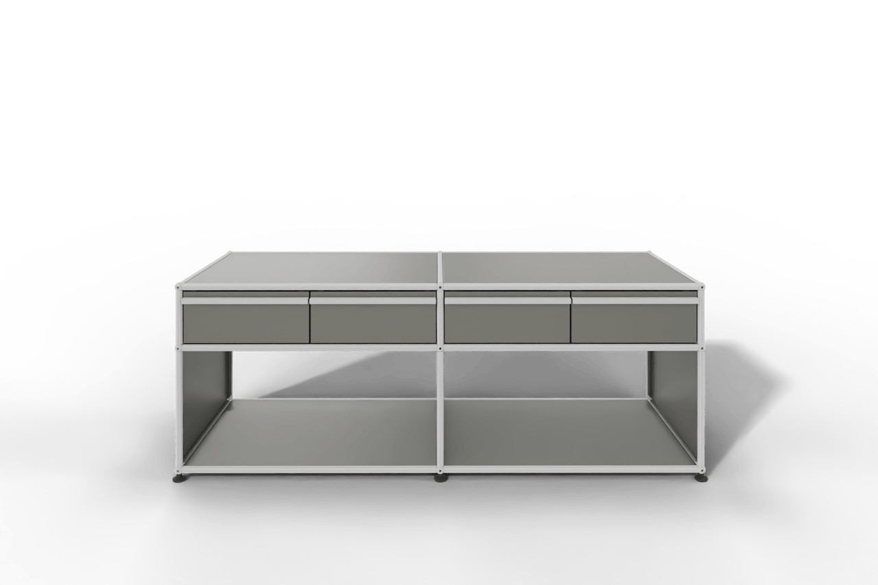 USM Haller Sideboard, mit 4 Schubladen A6 und 2 offenen Fächern. Tiefe 50 cm. Produktbild