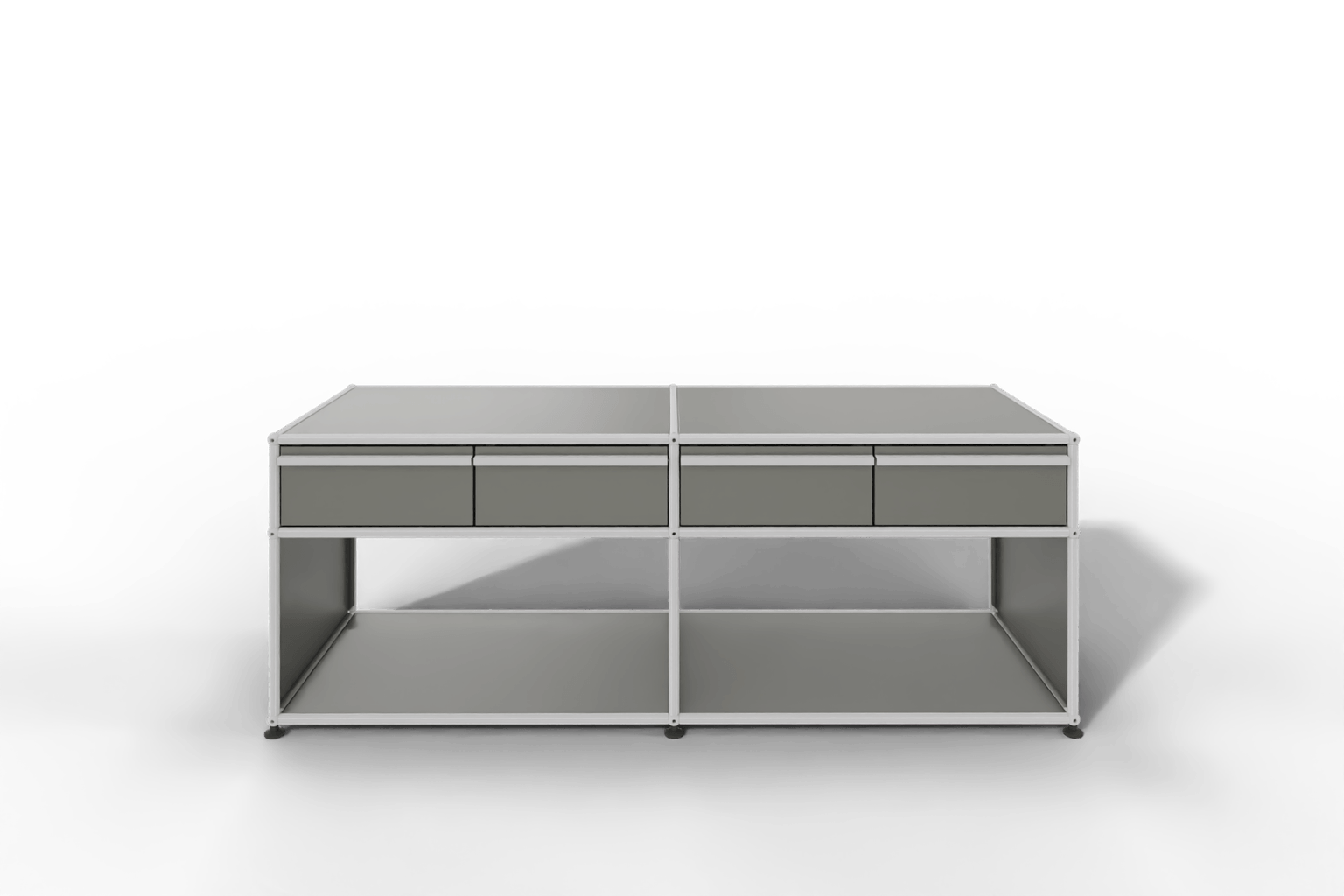 USM Haller Sideboard, mit 4 Schubladen A6 und 2 offenen Fächern. Tiefe 50 cm. Produktbild