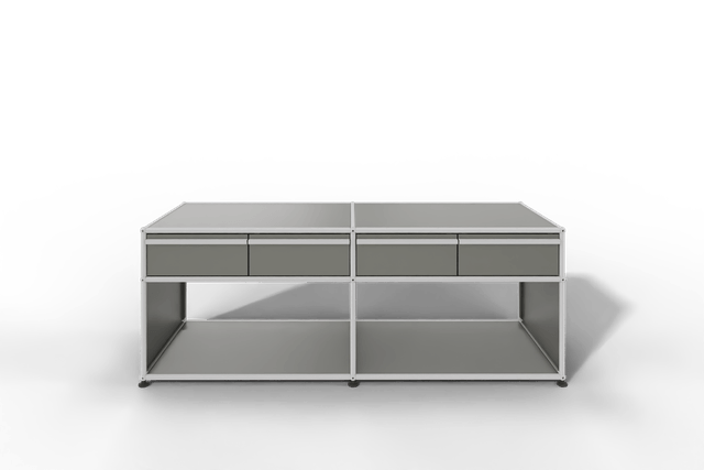 USM Haller Sideboard, mit 4 Schubladen A6 und 2 offenen Fächern. Tiefe 50 cm.