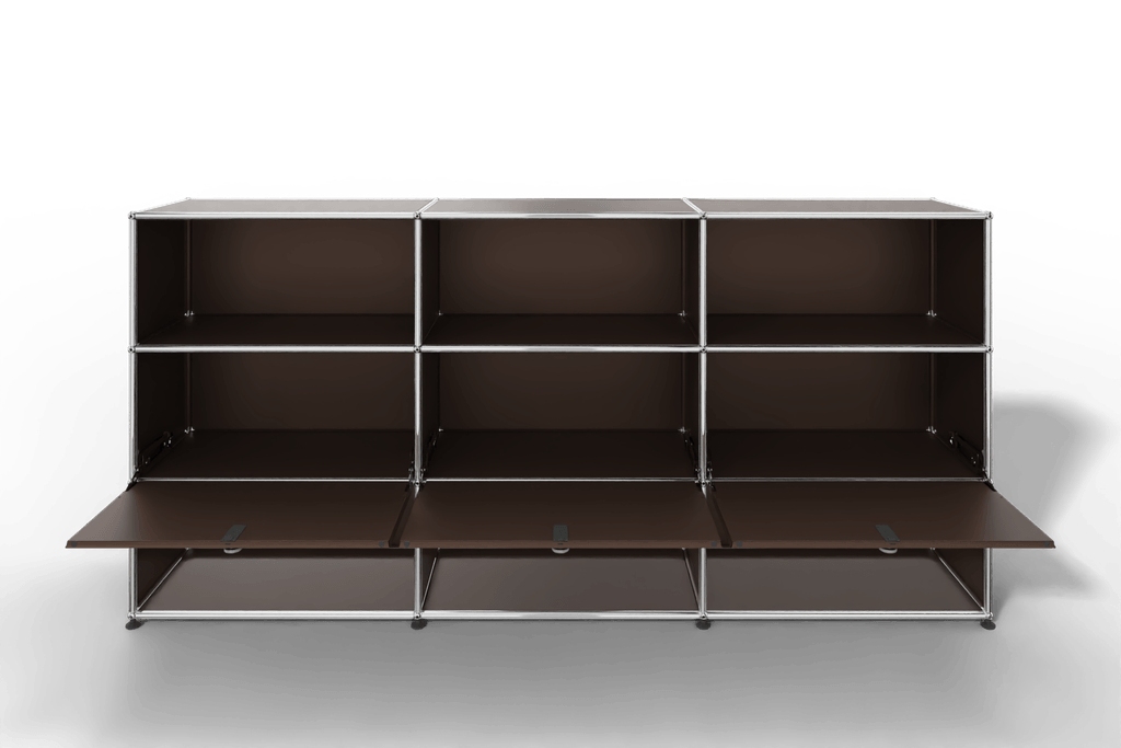 USM Haller Highboard mit 3 Klapptüren und 6 offenen Fächern Produktbild