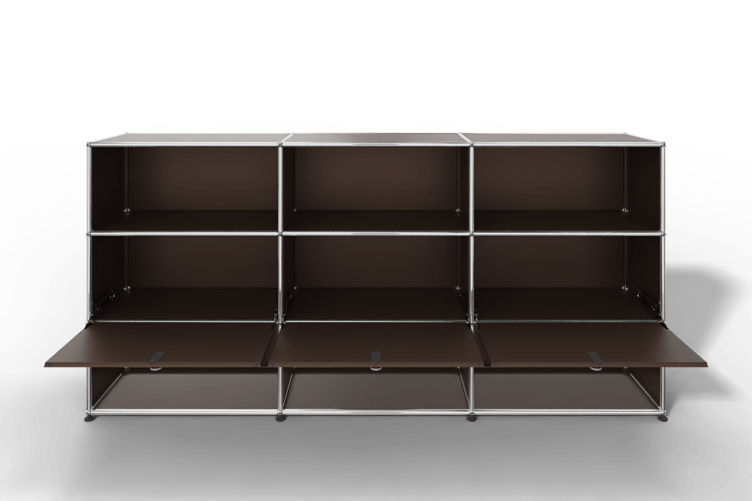 USM Haller Highboard mit 3 Klapptüren und 6 offenen Fächern Produktbild