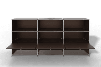 USM Haller Highboard mit 3 Klapptüren und 6 offenen Fächern Produktbild