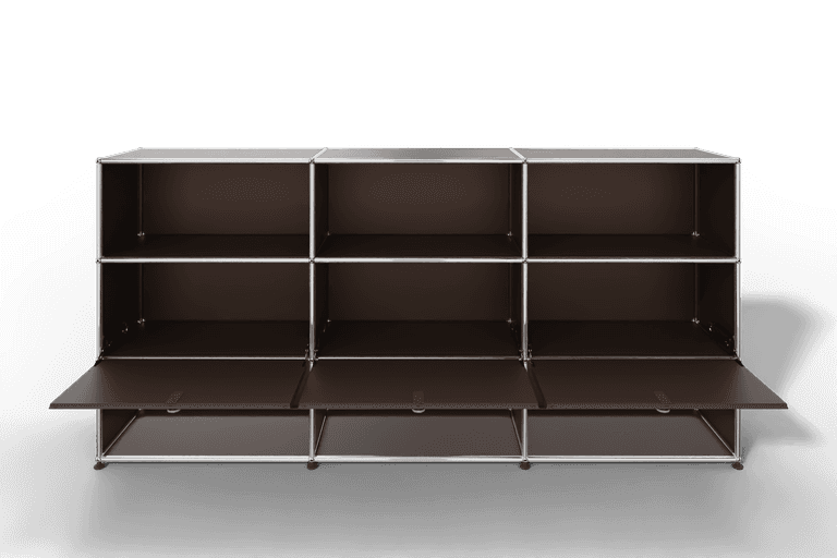 USM Haller Highboard mit 3 Klapptüren und 6 offenen Fächern Produktbild