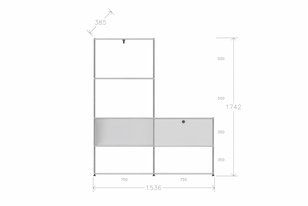 Original USM Haller Garderobe, 24-reinweiss Produktbild