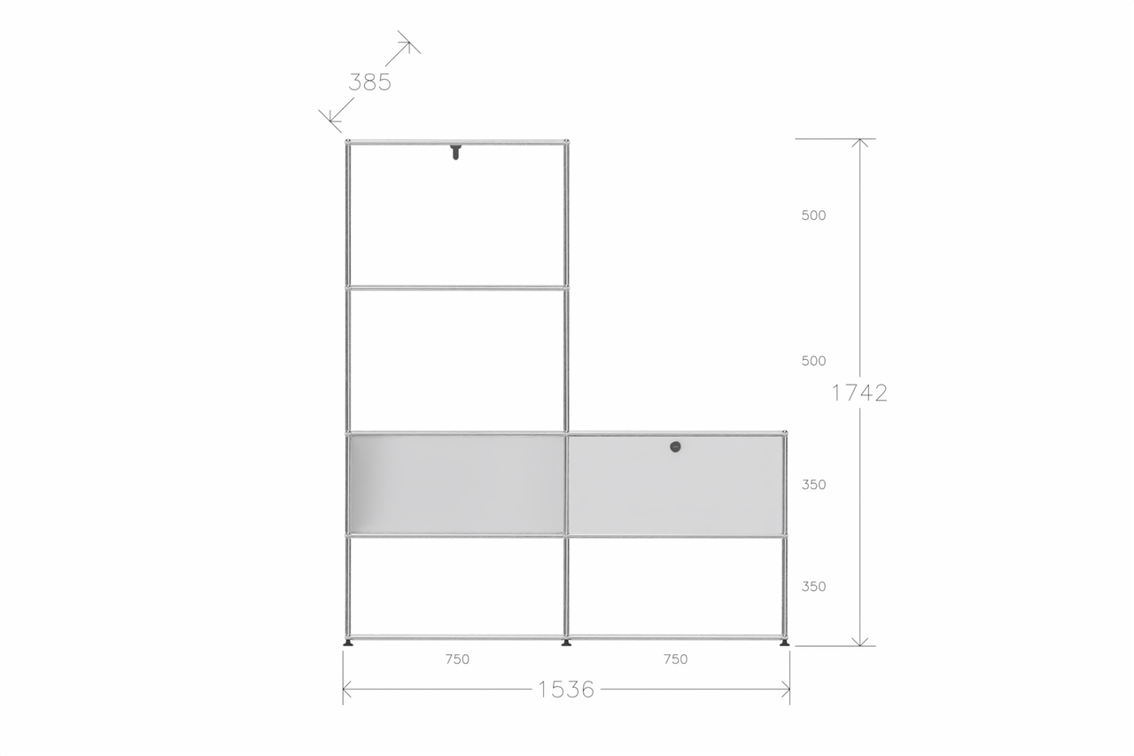 Original USM Haller Garderobe, 24-reinweiss Produktbild