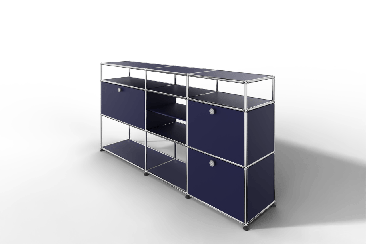 Sideboard mit offenen Elementen und Klapptüren Produktbild