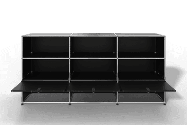 USM Haller Highboard mit 3 Klapptüren und 6 offenen Fächern Produktbild