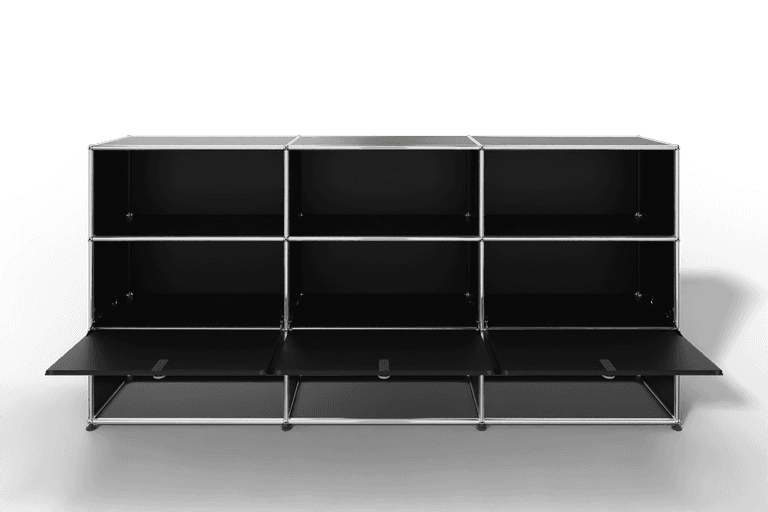 USM Haller Highboard mit 3 Klapptüren und 6 offenen Fächern Produktbild