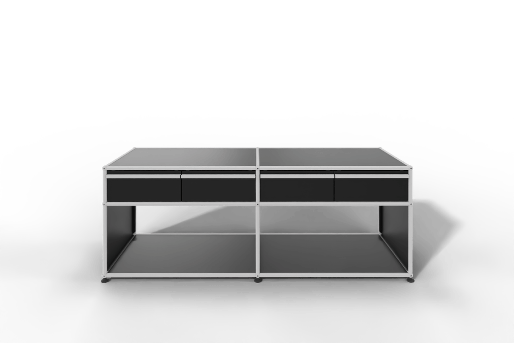 USM Haller Sideboard, mit 4 Schubladen A6 und 2 offenen Fächern. Tiefe 50 cm.