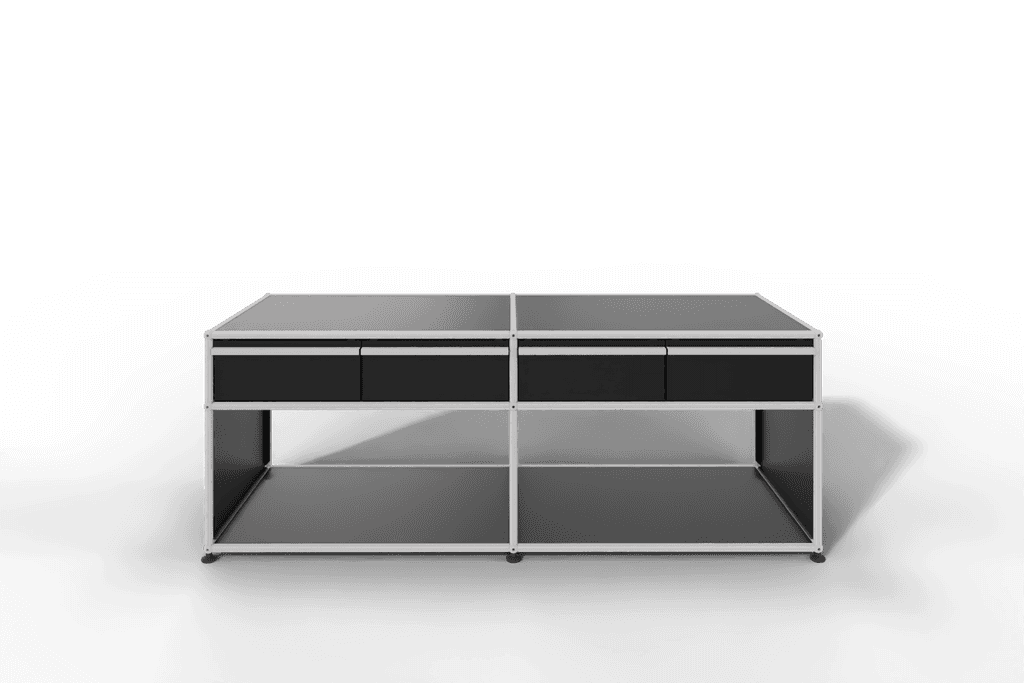 Sideboard mit 4 Schubladen A6 und 2 offenen Fächern, Tiefe 50 cm
