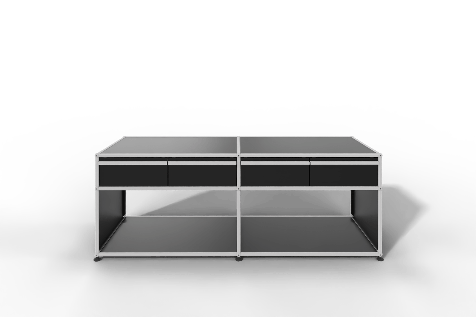 USM Haller Sideboard, mit 4 Schubladen A6 und 2 offenen Fächern. Tiefe 50 cm. Produktbild